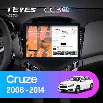 Штатная магнитола Teyes CC3 2K 4/32 Chevrolet Cruze J300 (2008-2014) (13&quot;)