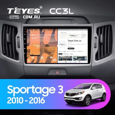Штатная магнитола Teyes CC3L 4/32 Kia Sportage 3 SL (2010-2016) Тип-B