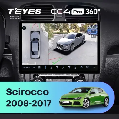 Штатная магнитола Teyes CC4 Pro 360 12/256 Volkswagen Scirocco (2008-2017) (13")