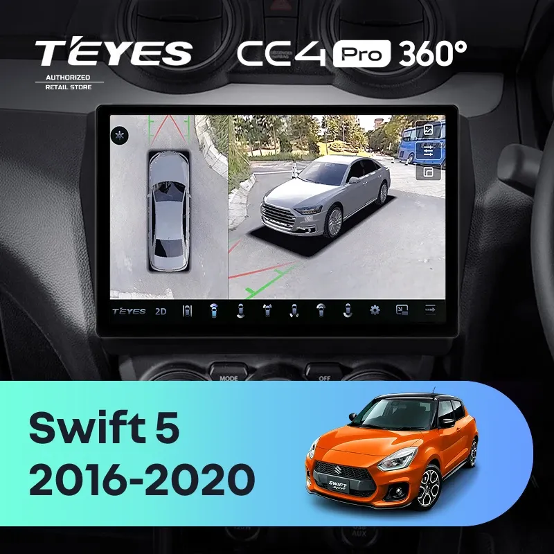 Штатная магнитола Teyes CC4 Pro 360 12/256 Suzuki Swift 5 (2016-2020) (11")
