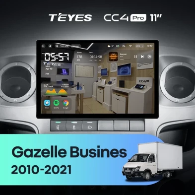 Штатная магнитола Teyes CC4 Pro 12/256 GAZ Gazelle Busines (2010-2021) F2 (11")
