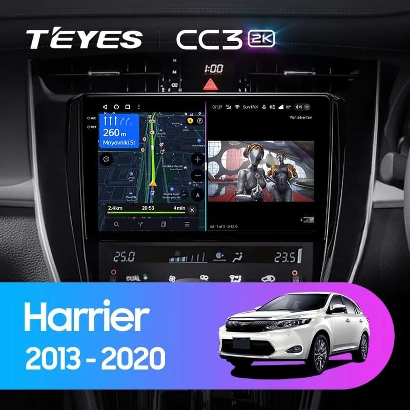 Штатная магнитола Teyes CC3 2K 360 6/128 Toyota Harrier XU60 (2013-2020) F2