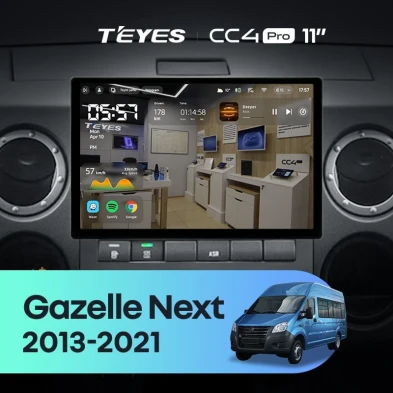Штатная магнитола Teyes CC4 Pro 12/256 GAZ Gazelle Next (2013-2021) F1 (11")