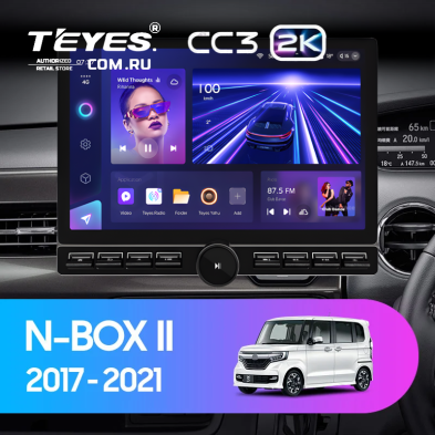 Штатная магнитола Teyes CC3 2K 6/128 Honda N-BOX 2 JF3/4 (2017-2021) Правый руль (13&quot; с кнопками)