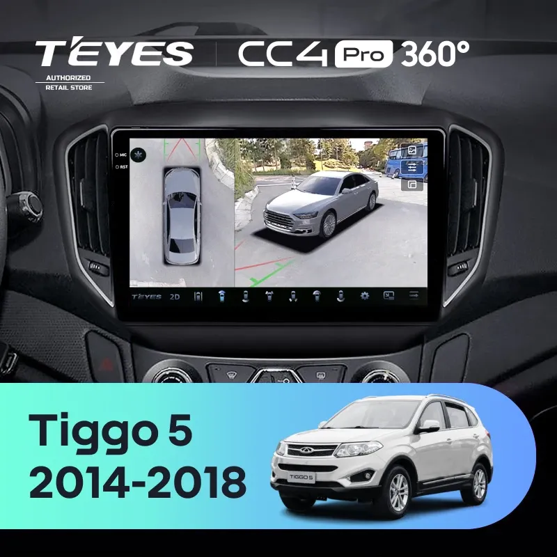 Штатная магнитола Teyes CC4 Pro 360 12/256 Chery Tiggo 5 (2014-2018)