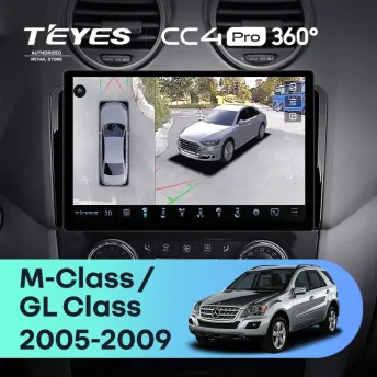 Штатная магнитола Teyes CC4 Pro 360 8/128 Mercedes-Benz ML-Class (2005-2009) F1 (13")