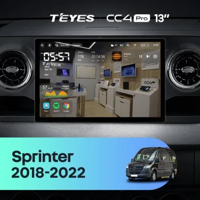 Штатная магнитола Teyes CC4 Pro 12/256 Mercedes-Benz Sprinter (2018-2022) F1 (13")