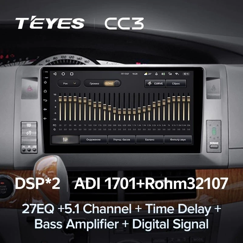 Штатная магнитола Teyes CC3 4/32 Toyota Previa, Estima AHR20 XR50 (2006-2019)