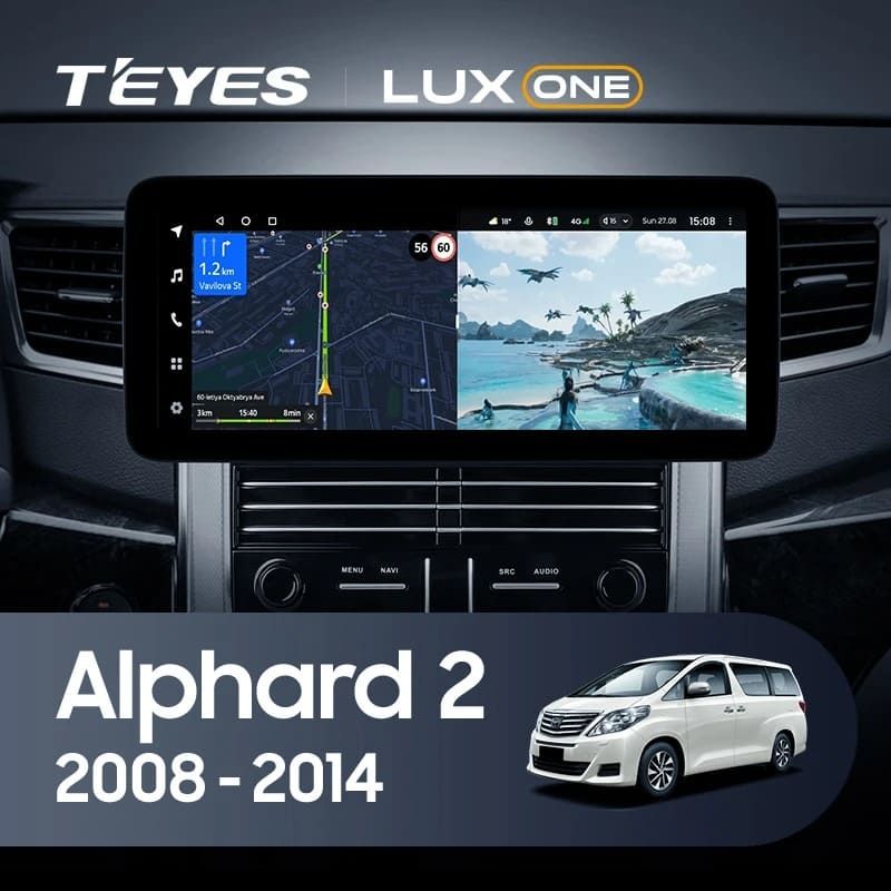 Штатная магнитола Teyes LUX ONE 360 6/128 Toyota Alphard 2 H20 (2008-2014) Тип-B