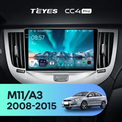 Штатная магнитола Teyes CC4 Pro 8/128 Chery M11 A3 (2008-2015)