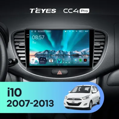 Штатная магнитола Teyes CC4 Pro 12/256 Hyundai i10 (2007-2013)