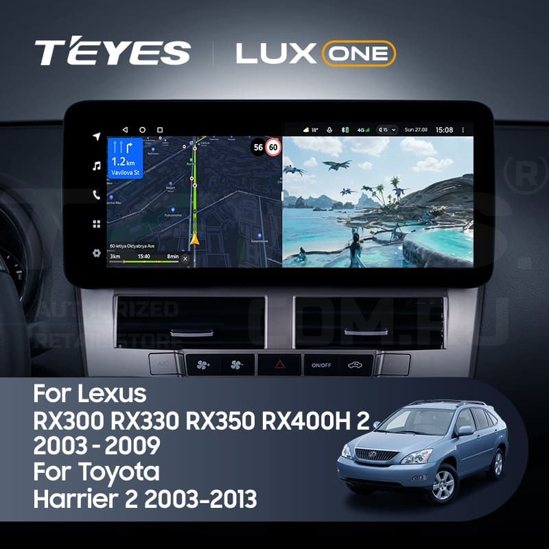 Штатная магнитола Teyes LUX ONE 4/32 Lexus RX300 RX330 RX350 RX400H (2003-2009) Тип-B