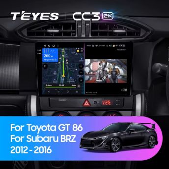 Штатная магнитола Teyes CC3 2K 4/32 Subaru BRZ (2012-2016) Правый руль