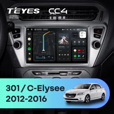Штатная магнитола Teyes CC4 6/64 Peugeot 301 (2012-2016) F1