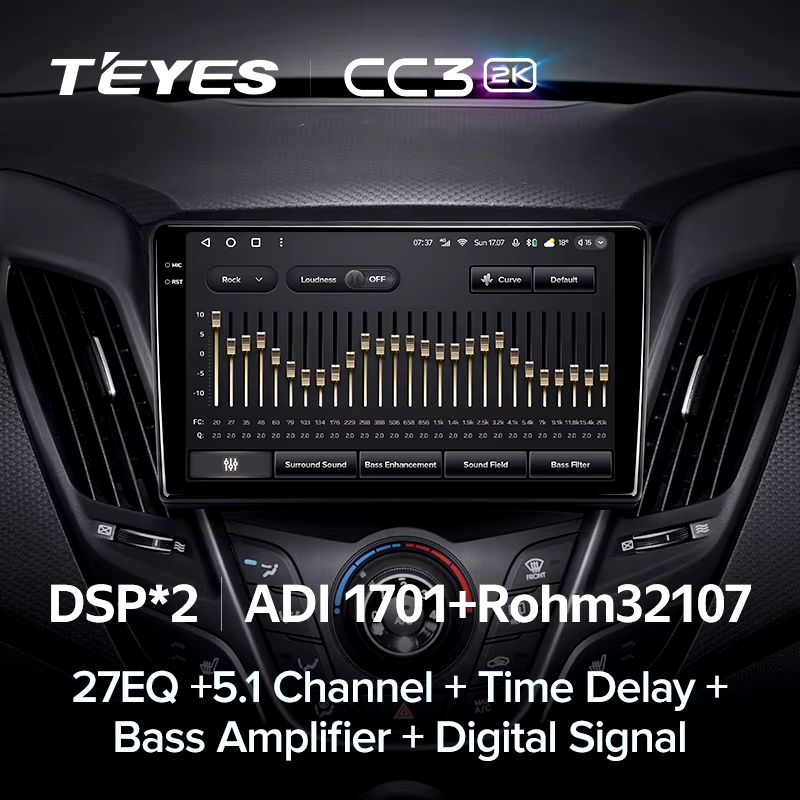 Штатная магнитола Teyes CC3 2K 4/32 Hyundai Veloster FS (2011-2017) Тип-A