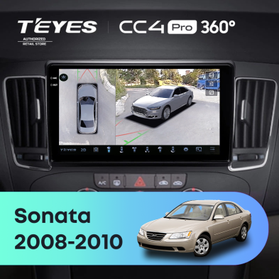 Штатная магнитола Teyes CC4 Pro 360 12/256 Hyundai Sonata NF (2008-2010) F2
