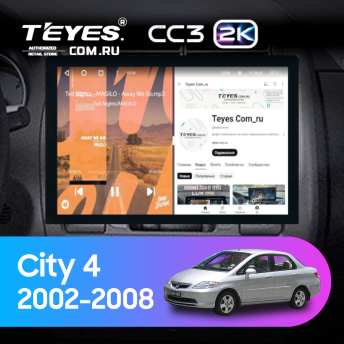 Штатная магнитола Teyes CC3 2K 4/32 Honda City 4 (2002-2008) (13&quot;)