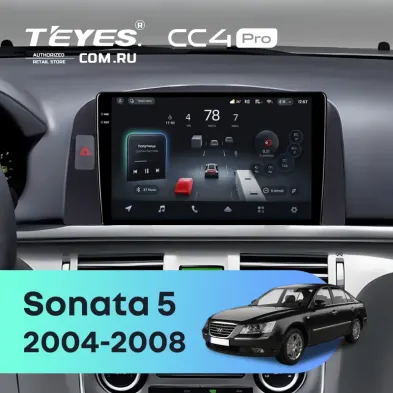 Штатная магнитола Teyes CC4 Pro 8/128 Hyundai Sonata 5 NF (2004-2008) F2