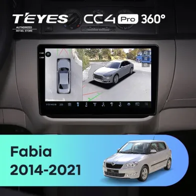 Штатная магнитола Teyes CC4 Pro 360 12/256 Skoda Fabia (2014-2021)