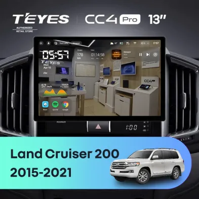 Штатная магнитола Teyes CC4 Pro 12/256 Toyota Land Cruiser 200 (2015-2021) (13")