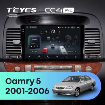 Штатная магнитола Teyes CC4 Pro 12/256 Toyota Camry 5 XV 30 (2001-2006) Тип-A