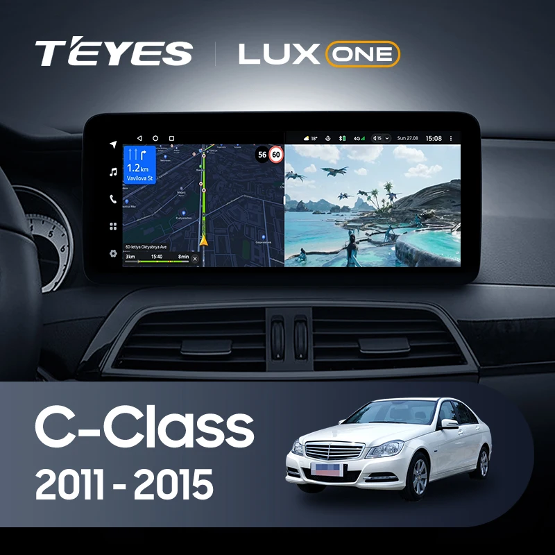 Штатная магнитола Teyes LUX ONE 360 6/128 Mercedes-Benz C-Class W204 C204 S204 (NTG 4.0) (2011-2015) Universal