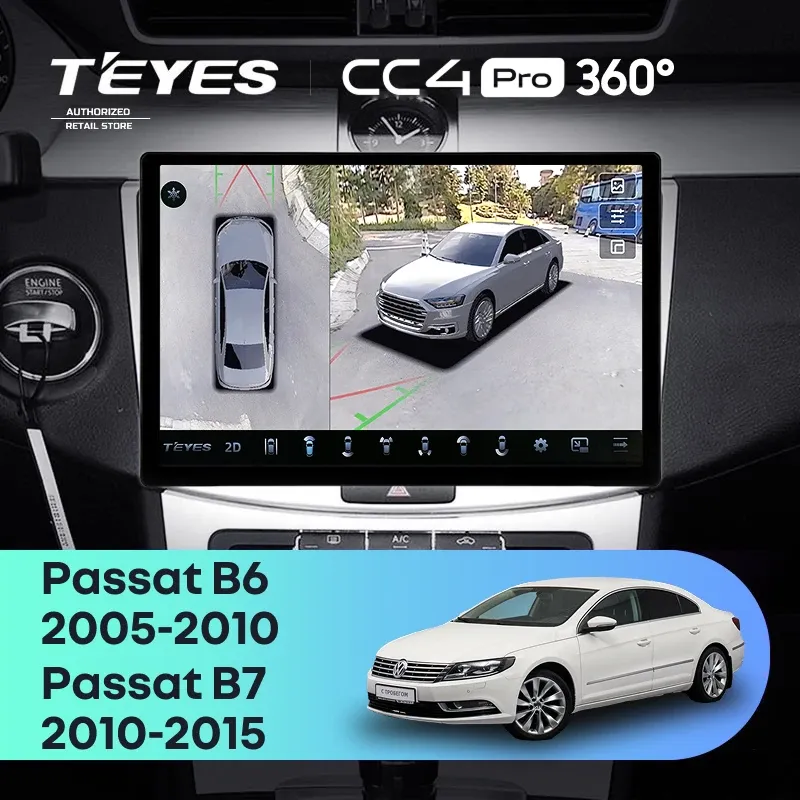 Штатная магнитола Teyes CC4 Pro 360 12/256 Volkswagen Passat 7 B7 (2010-2015) (11")