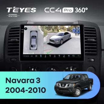 Штатная магнитола Teyes CC4 Pro 360 8/128 Nissan Navara D40 (2004-2010) F1