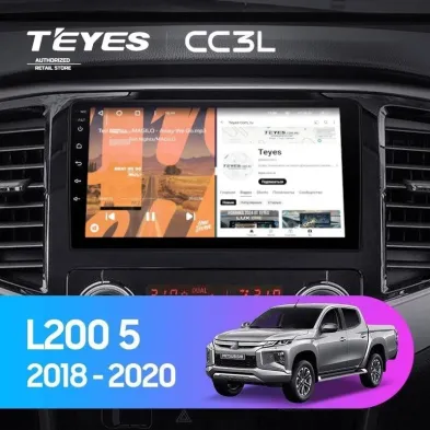 Штатная магнитола Teyes CC3L 4/32 Mitsubishi L200 5 (2018-2020) F1