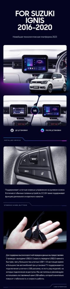 Штатная магнитола Teyes CC3 2K 6/128 Suzuki Ignis (2016-2020)