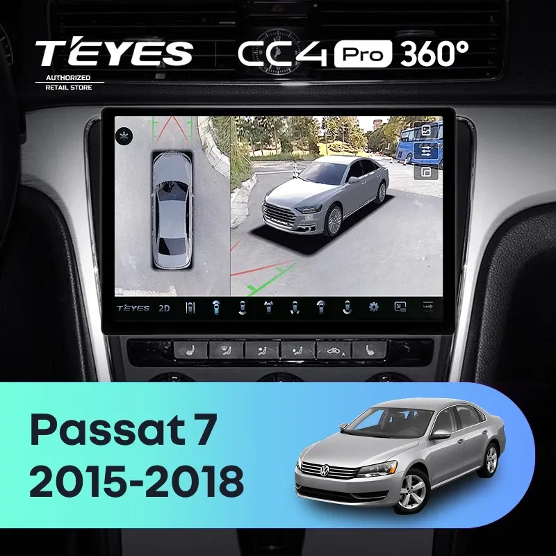 Штатная магнитола Teyes CC4 Pro 360 12/256 Volkswagen Passat 7 B7 (2015-2018) F1 (11")