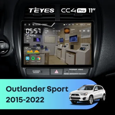 Штатная магнитола Teyes CC4 Pro 8/128 Mitsubishi Outlander Sport (2015-2022) Тип-B (11")