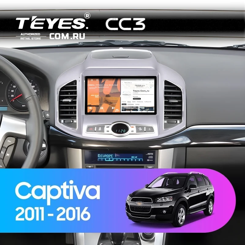 Штатная магнитола Teyes CC3 4/32 Chevrolet Captiva 1 C140 (2011-2016) F2