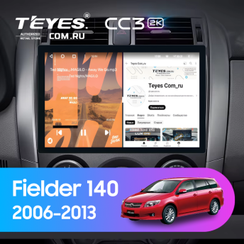 Штатная магнитола Teyes CC3 2K 6/128 Toyota Corolla Fielder 140 (2006-2013) Тип-B (11&quot;)