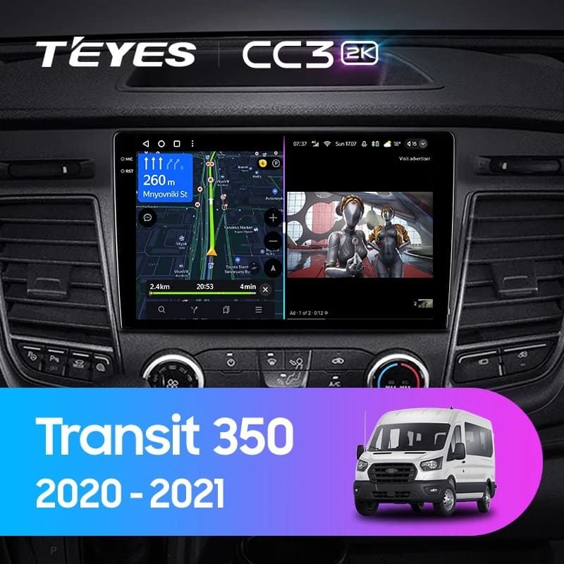 Штатная магнитола Teyes CC3 2K 4/32 Ford Transit 350 (2020-2021)