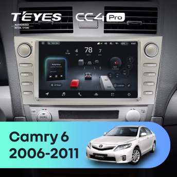 Штатная магнитола Teyes CC4 Pro 12/256 Toyota Camry 6 XV 40 (2006-2011) F4 с кнопками