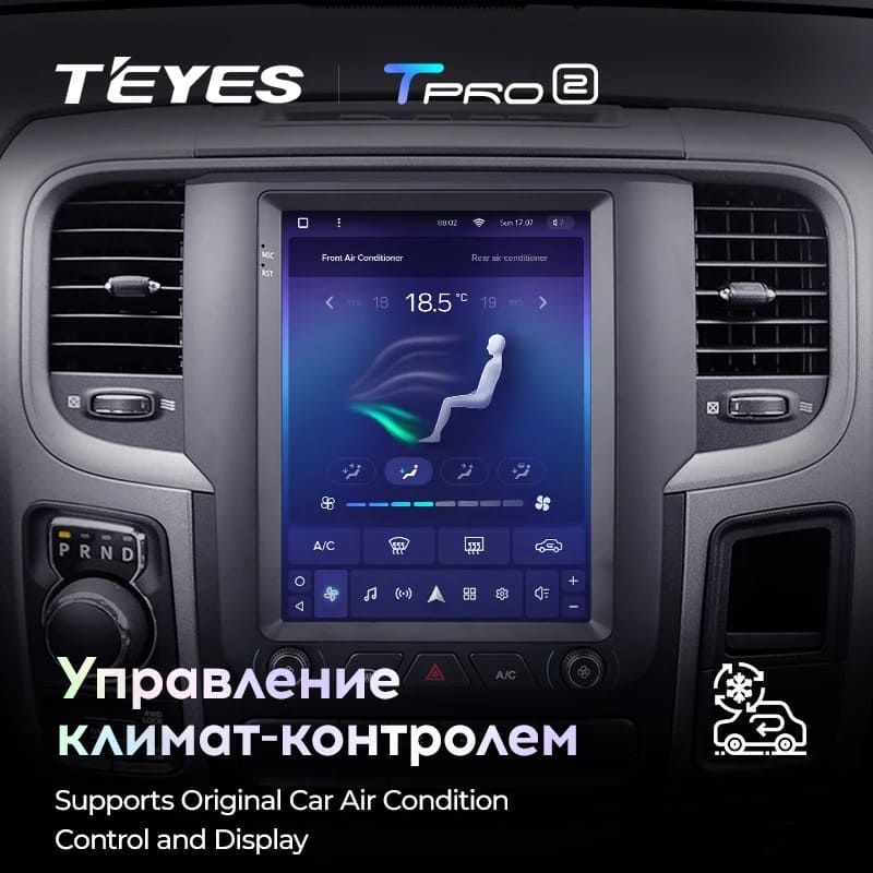 Штатная магнитола Tesla style Teyes TPRO 2 4/64 Dodge Ram 4 IV DJ DS (2013-2019) Тип-B