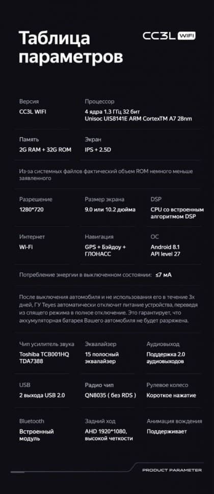 Штатная магнитола Teyes CC3L WiFi 2/32 Volkswagen Transporter (T5) (2009-2015)