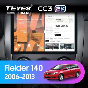 Штатная магнитола Teyes CC3 2K 6/128 Toyota Corolla Fielder 140 (2006-2013) Тип-B (13")