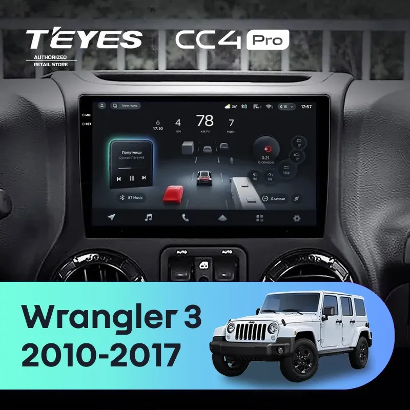 Штатная магнитола Teyes CC4 Pro 8/128 Jeep Wrangler 3 JK (2010-2017) L14