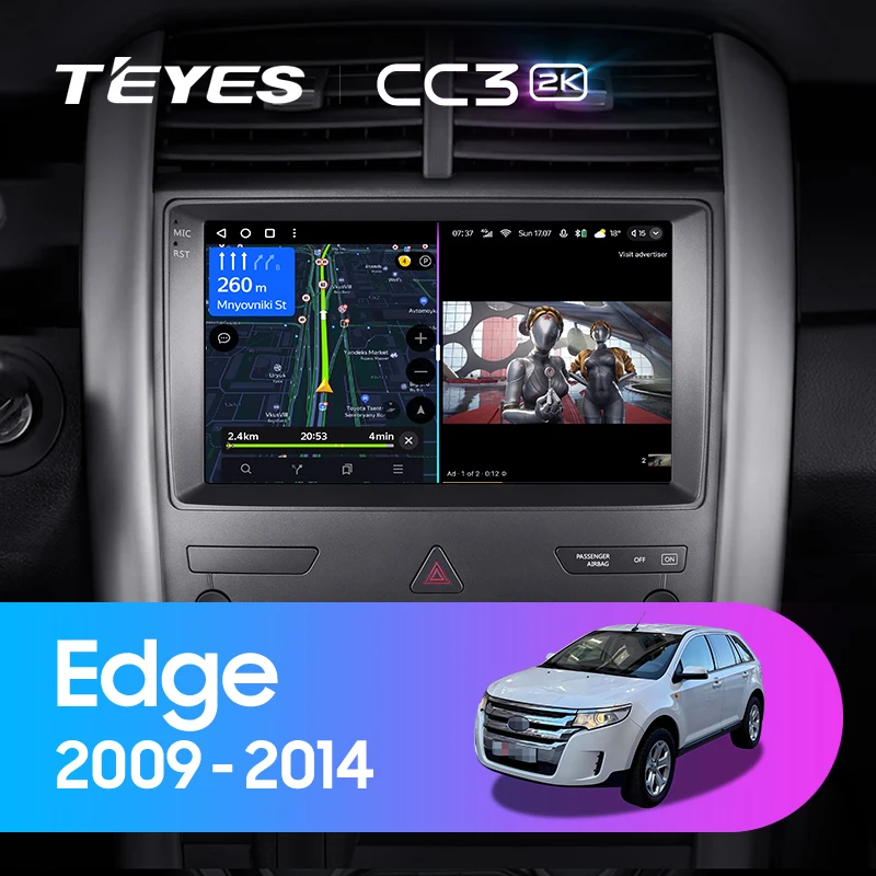 Штатная магнитола Teyes CC3 2K 4/64 Ford Edge U387 (2009-2014)