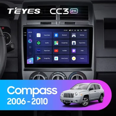 Штатная магнитола Teyes CC3 2K 4/32 Jeep Compass 1 MK (2006-2010)