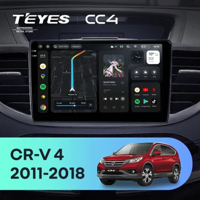 Штатная магнитола Teyes CC4 8/128 Honda CR-V 4 RM RE (2011-2018) Тип-B