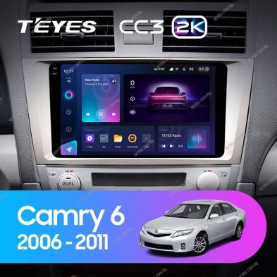 Штатная магнитола Teyes CC3 2K 6/128 Toyota Camry 6 XV 40 (2006-2011) F1