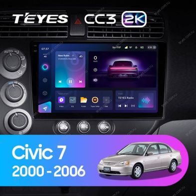 Штатная магнитола Teyes CC3 2K 360 6/128 Honda Civic 7 (2000-2006) F1