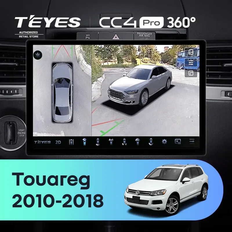 Штатная магнитола Teyes CC4 Pro 360 12/256 Volkswagen Touareg FL NF (2010-2018) (13")