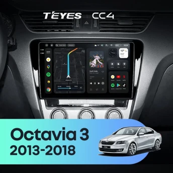 Штатная магнитола Teyes CC4 8/128 Skoda Octavia 3 A7 (2013-2018) Тип-A