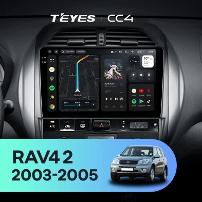 Штатная магнитола Teyes CC4 8/128 Toyota RAV4 2 CA20 CA20W XA20 (2003-2005) F4