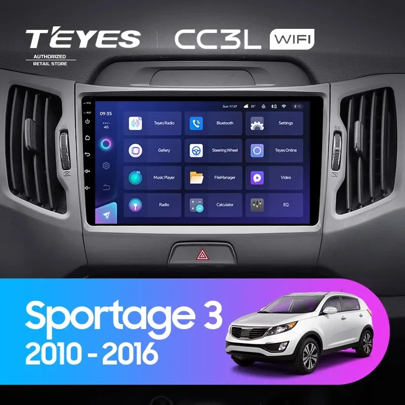 Штатная магнитола Teyes CC3L WiFi 2/32 Kia Sportage 3 SL (2010-2016) Тип-C