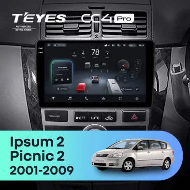 Штатная магнитола Teyes CC4 Pro 8/128 Toyota Ipsum 2 ACM20 (2001-2009)